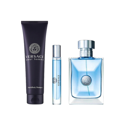 Versace Pour Homme Eau de Toilette for Men 3-Piece Gift Set