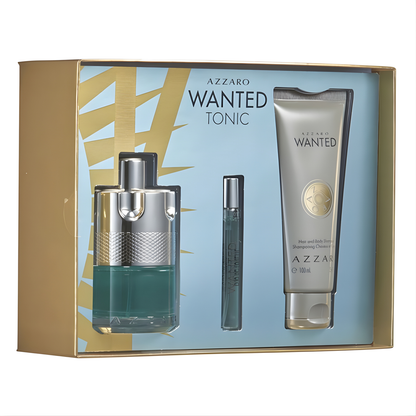 Azzaro Wanted Tonic for Men Eau de Toilette 100ml 3Pcs Set