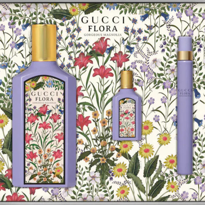 Gucci Flora Gorgeous Magnolia for Women Eau de Parfum 100ml + Eau de Parfum 5ml + TS 10ml Gift Set