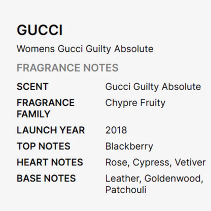 Gucci Guilty Absolute Pour Femme Eau de Parfum 50ml