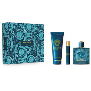 Versace Eros Eau de Toilette for Men 3-Piece Gift Set (EDT 100ml + Travel Spray 10ml + Shower Gel 150ml)