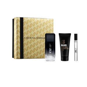 Carolina Herrera 212 VIP Black Eau de Parfum for Men Gift Set (EDP 100ml + Mini 10ml + Bath & Shower Gel 100ml)