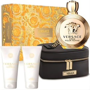 Versace Eros Pour Femme Eau de Parfum 100ml + Body Lotion 100ml + Shower Gel 100ml +Beauty Case