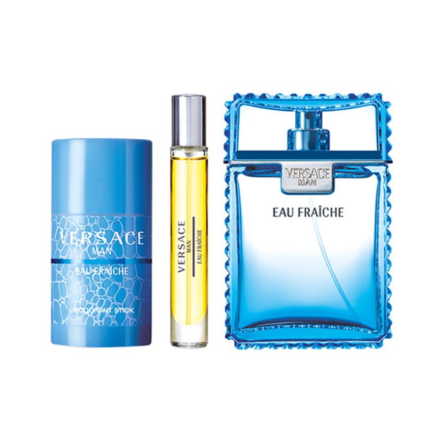 Versace Man Eau Fraiche for Men 3-Piece Gift Set